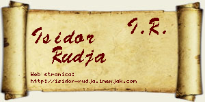 Isidor Rudja vizit kartica